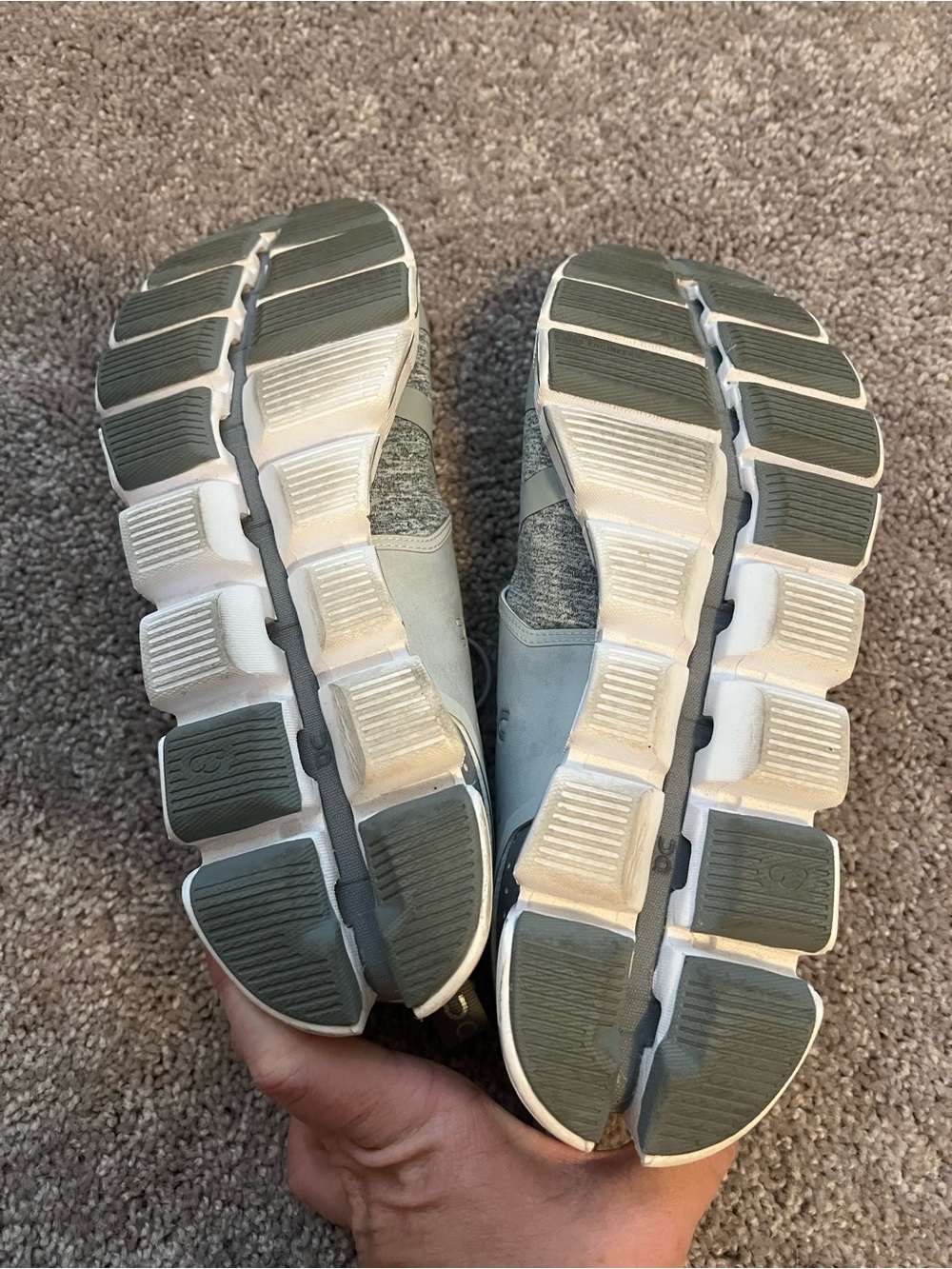 On Running Women’s Grey Knit Athletic Shoes - Picture 5 of 5